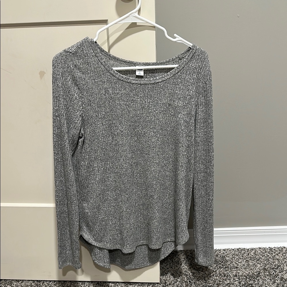 Gray Long Sleeve Women's Top